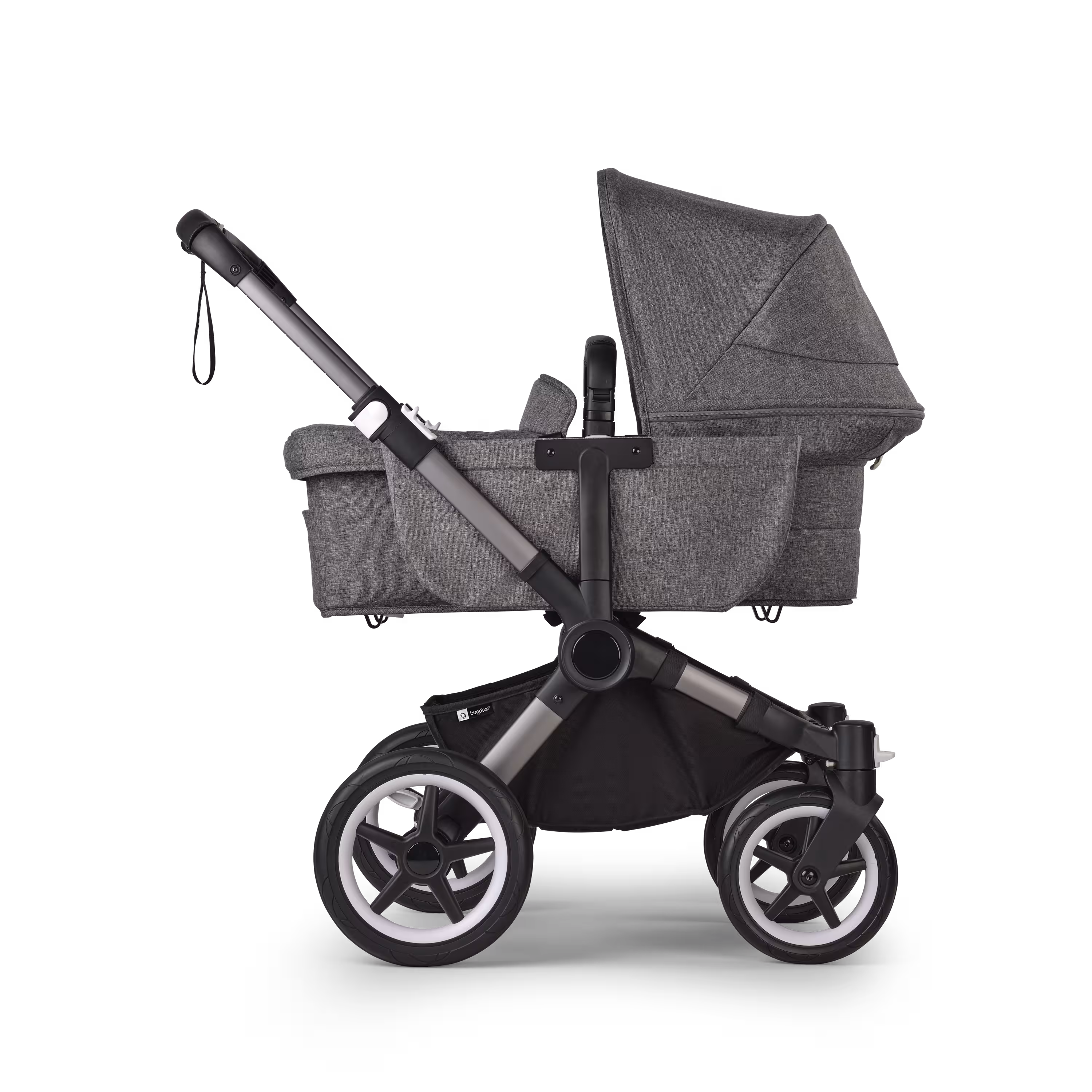 Bugaboo Donkey 5 Mono 2-in-1 stroller graphite base, grey mélange fabrics, grey mélange sun canopy - Main Modal Image Slide 3 of 11