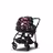 Bugaboo Bee 6 bassinet and seat stroller black base, grey fabrics, animal explorer pink/ red sun canopy - Thumbnail Slide 5 of 6