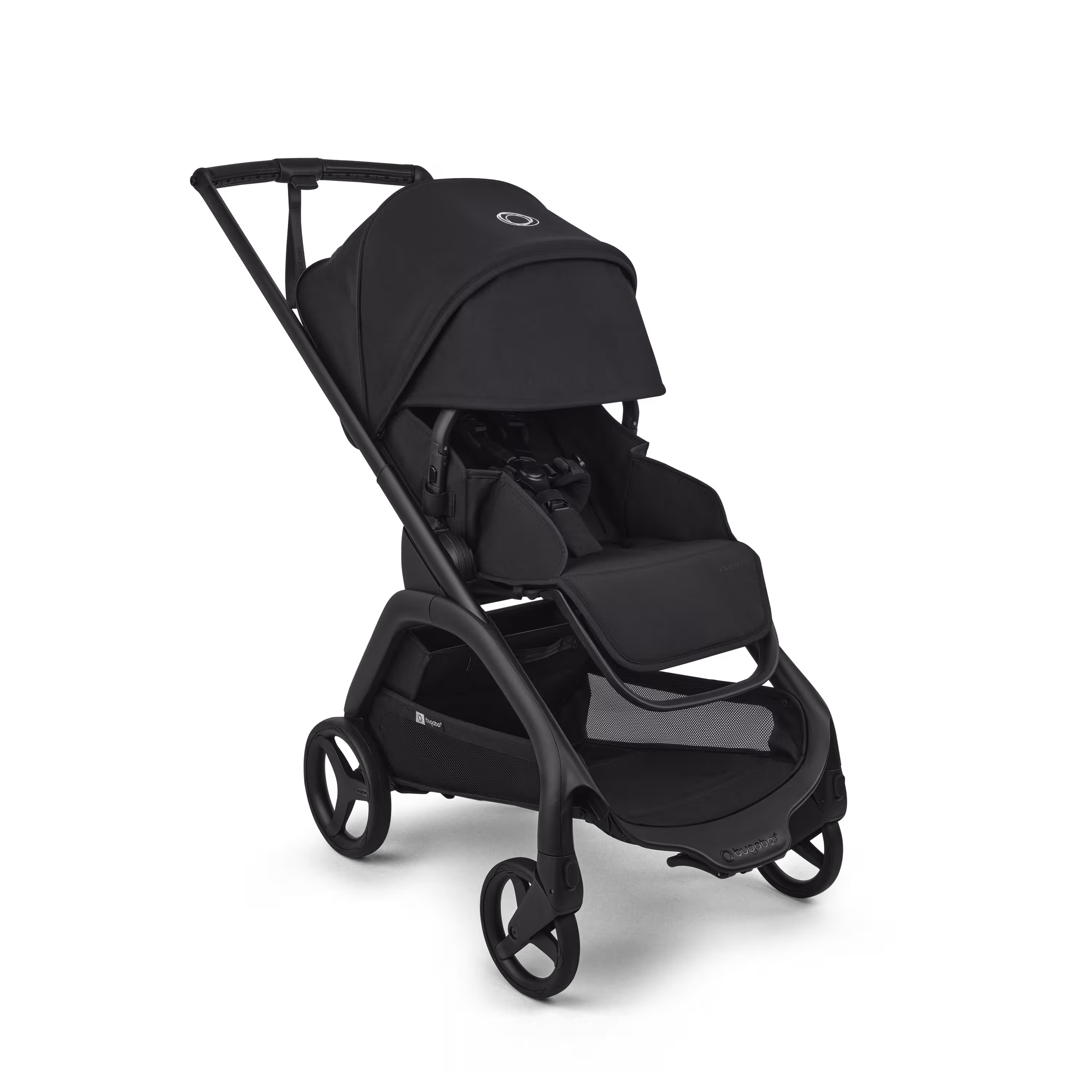 Bugaboo Dragonfly Plus seat stroller black base, desert taupe fabrics, misty white sun canopy - Main Modal Image Slide 3 of 10
