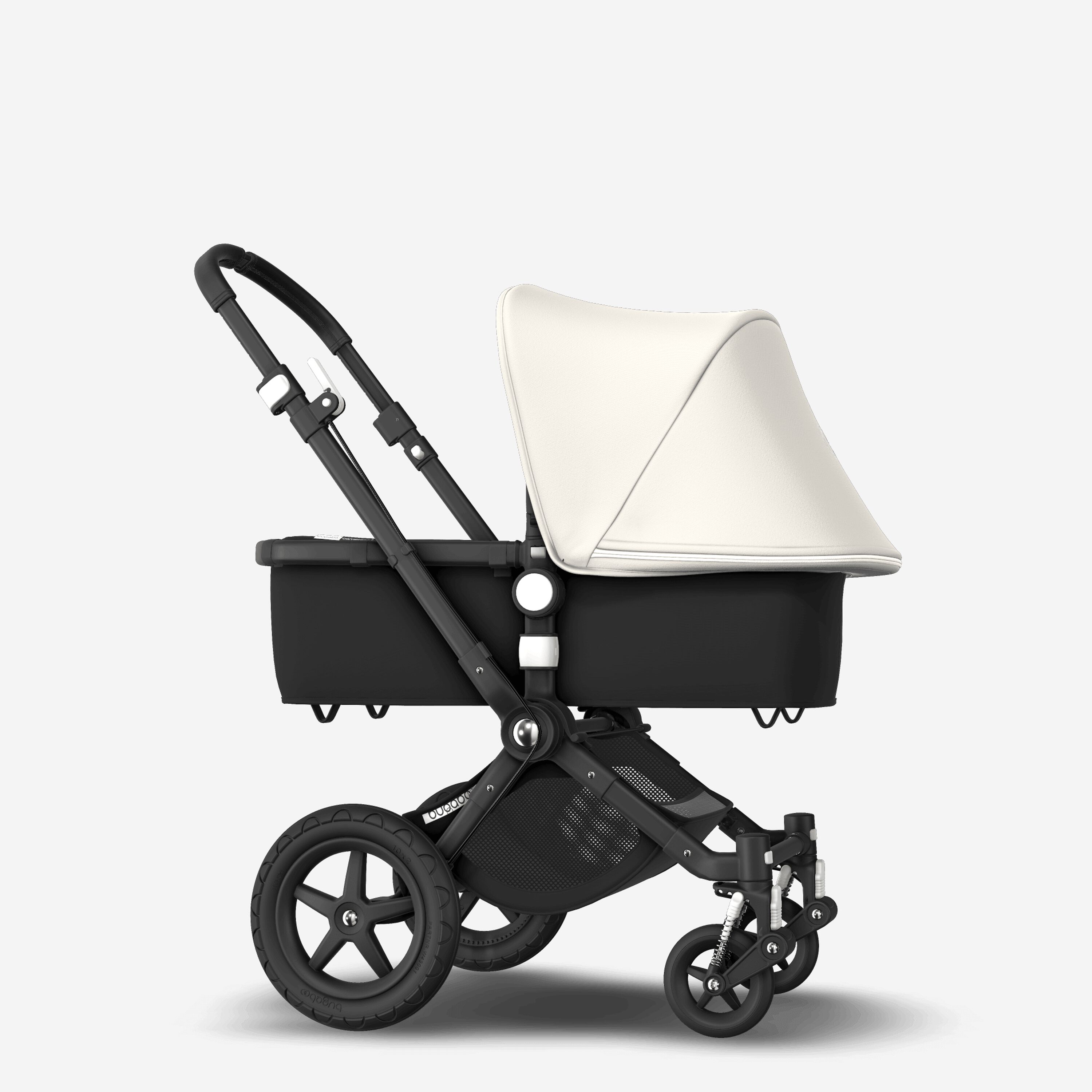 Bugaboo Cameleon 3 Plus seat and bassinet stroller fresh white sun canopy, black fabrics, black base - Main Modal Image Slide 4 of 9