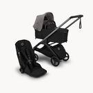 Bugaboo Dragonfly Plus 2-in-1 stroller graphite base, heritage black fabrics, grey melange sun canopy