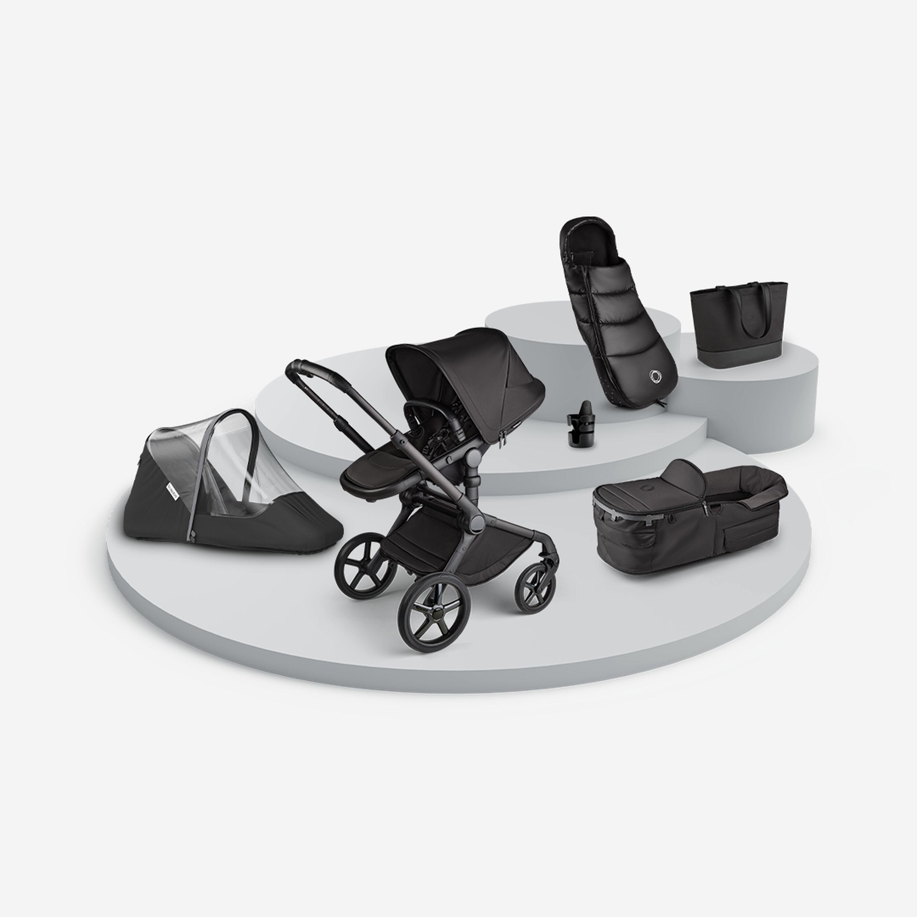 Bugaboo Fox 5 Noir Essential stroller bundle Black Moonlight - Main Modal Image Slide 1 of 6
