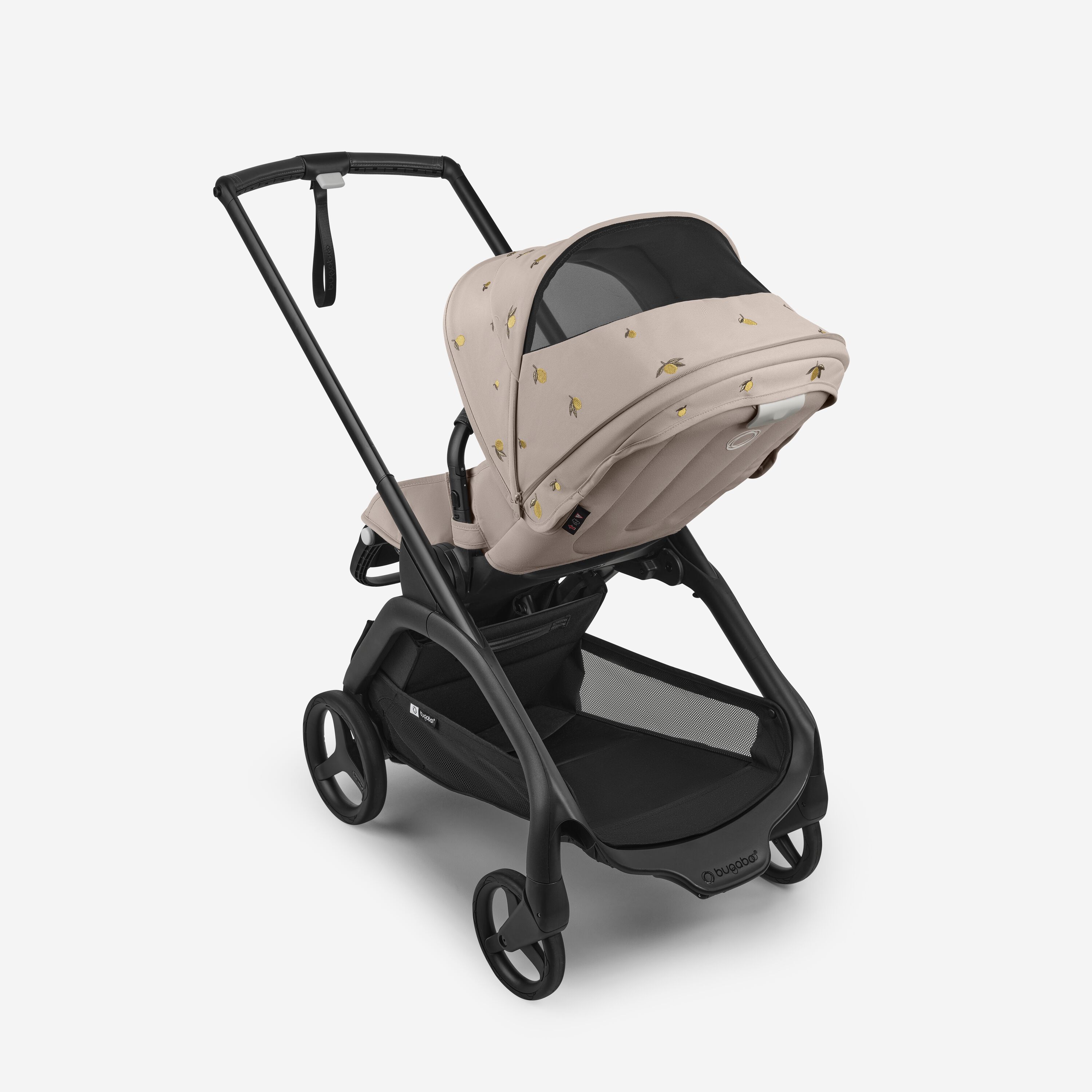 Bugaboo x Konges SlØjd limited edition Dragonfly seat stroller black base, desert taupe melange fabrics, desert taupe melange sun canopy - Main Modal Image Slide 3 of 16