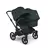 Bugaboo Donkey 6 double stroller black base, fern green fabrics, fern green sun canopy - Thumbnail Slide 1 of 9