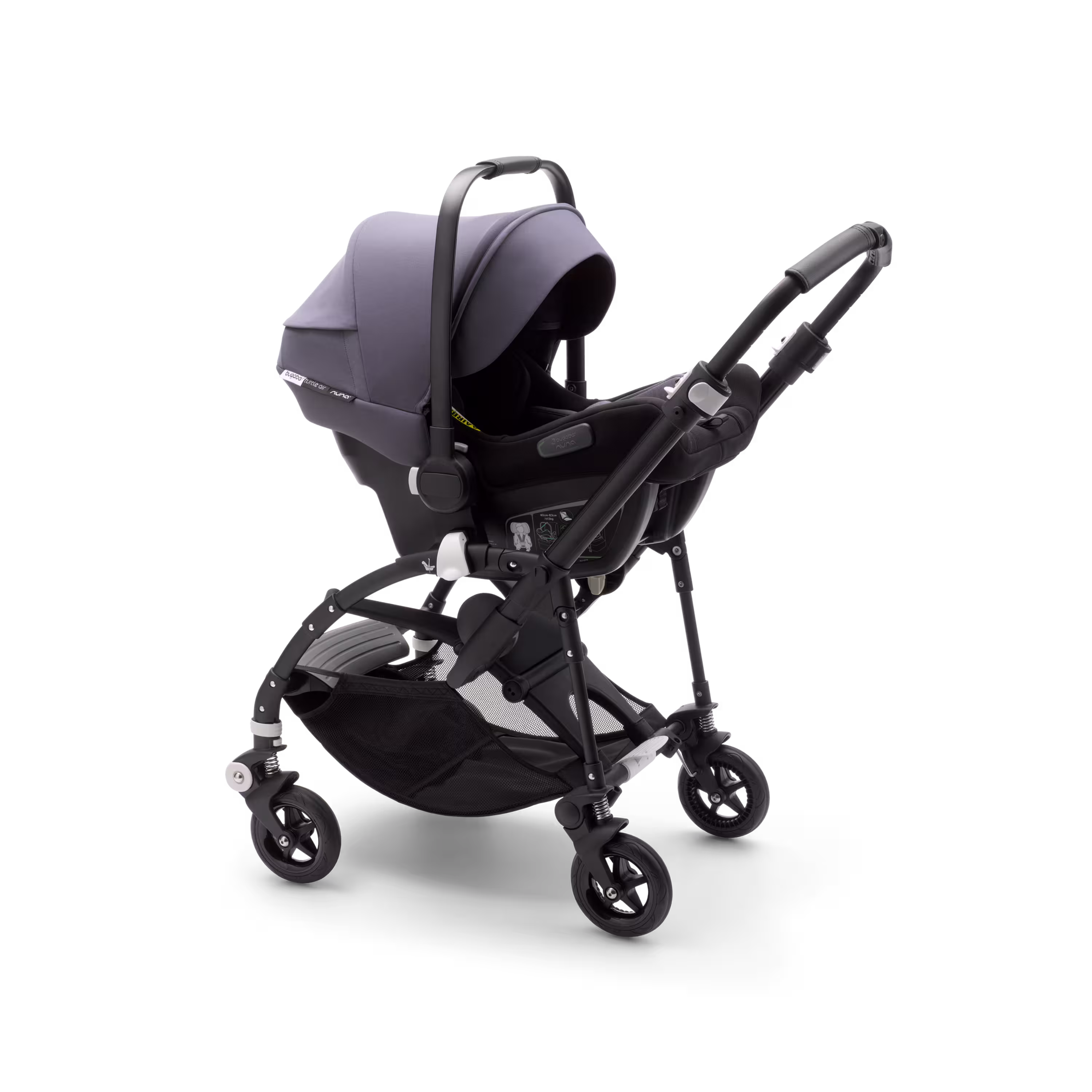 Bugaboo Bee 5 travel system steel blue sun canopy, steel blue fabrics, black base - Main Modal Image Slide 2 of 16