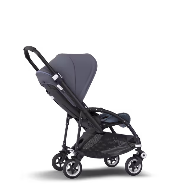 PP Bugaboo Bee 5 seat stroller steel blue sun canopy, blue melange fabrics, black base - Main Image Slide 3 of 6