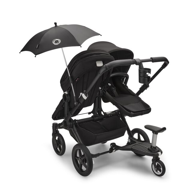 Bugaboo Donkey 5 Mono bassinet and seat stroller black base, mineral taupe fabrics, mineral taupe sun canopy - Main Image Slide 11 of 12
