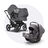 Bugaboo Donkey 3 Duo travel system grey melange sun canopy, grey melange fabrics, black base - Thumbnail Slide 1 of 14