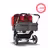 US - Bugaboo D3T stroller bundle aluminum grey melange red - Thumbnail Slide 1 of 5