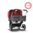 US - Bugaboo D3T stroller bundle aluminum grey melange red - Thumbnail Slide 1 of 5