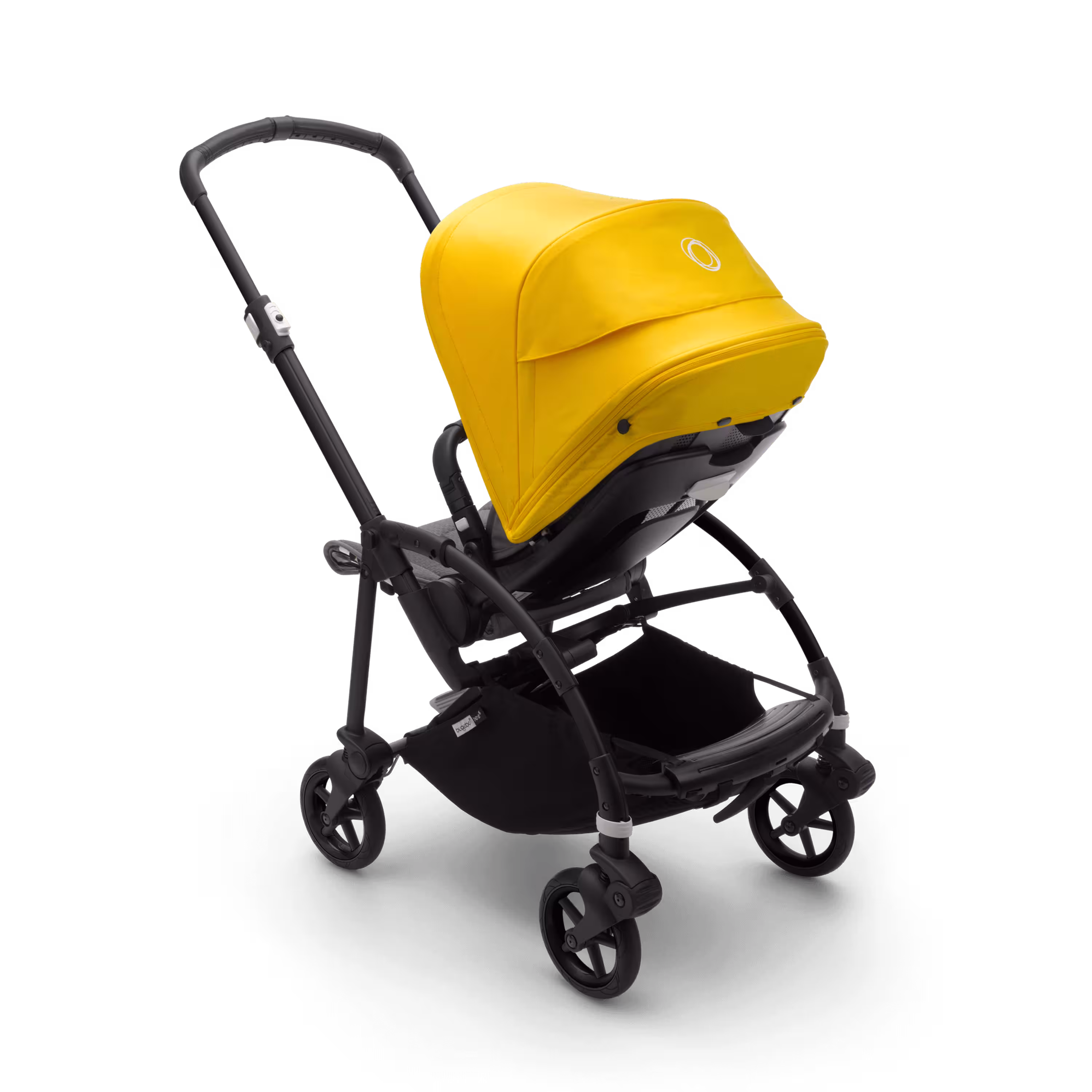 Bugaboo Bee 6 bassinet and seat stroller lemon yellow sun canopy, grey mélange fabrics, black base - Main Modal Image Slide 3 of 3