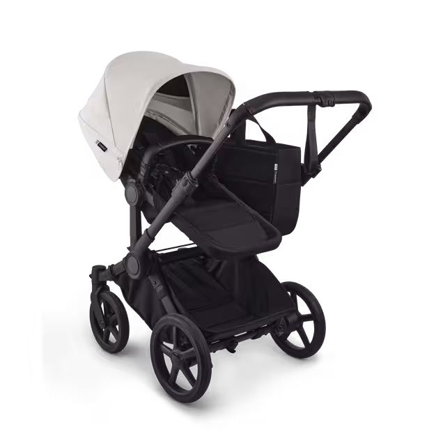 Bugaboo Donkey 6 2-in-1 stroller black base, heritage black fabrics, misty white sun canopy - Main Image Slide 3 of 9
