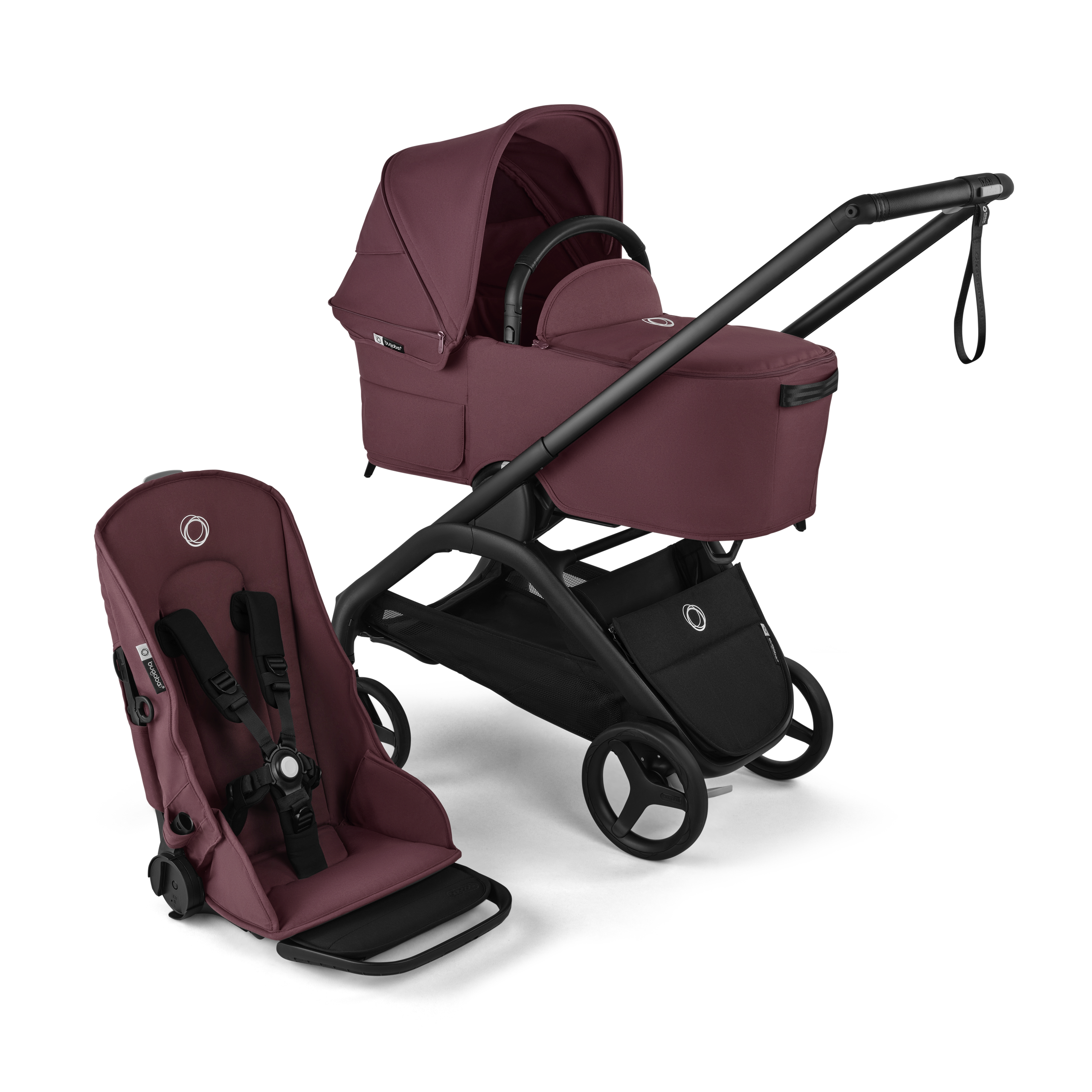 Pretty Perfect Bugaboo Dragonfly 2-in-1 stroller Dark Cherry red