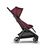 Bugaboo Butterfly travel stroller black base, dark cherry red fabrics, dark cherry red sun canopy - Thumbnail Slide 2 of 13