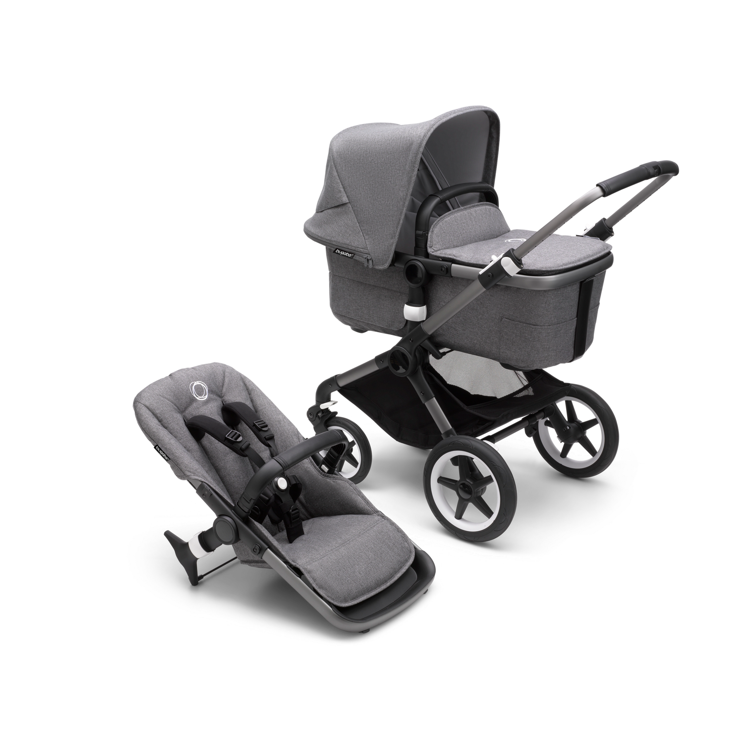Refurbished Bugaboo Fox 3 complete UK GRAPHITE/GREY MELANGE-GREY MELANGE - Thumbnail Slide 5 of 5