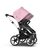 Bugaboo Donkey 3 Twin seat and carrycot pushchair soft pink sun canopy, grey melange fabrics, aluminium base - Thumbnail Slide 8 of 9