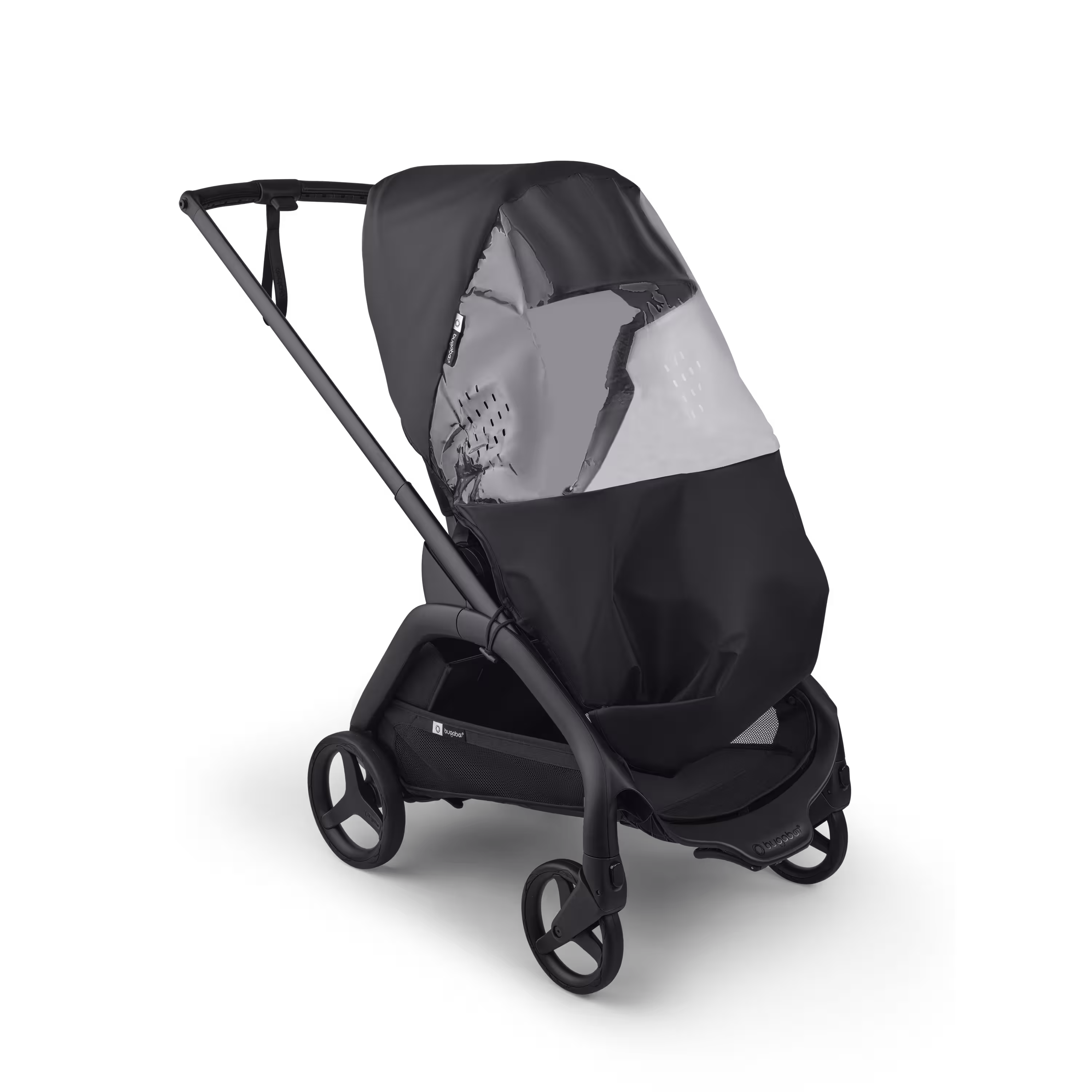Bugaboo Dragonfly Plus seat stroller graphite base, heritage black fabrics, misty white sun canopy - Main Modal Image Slide 11 of 11