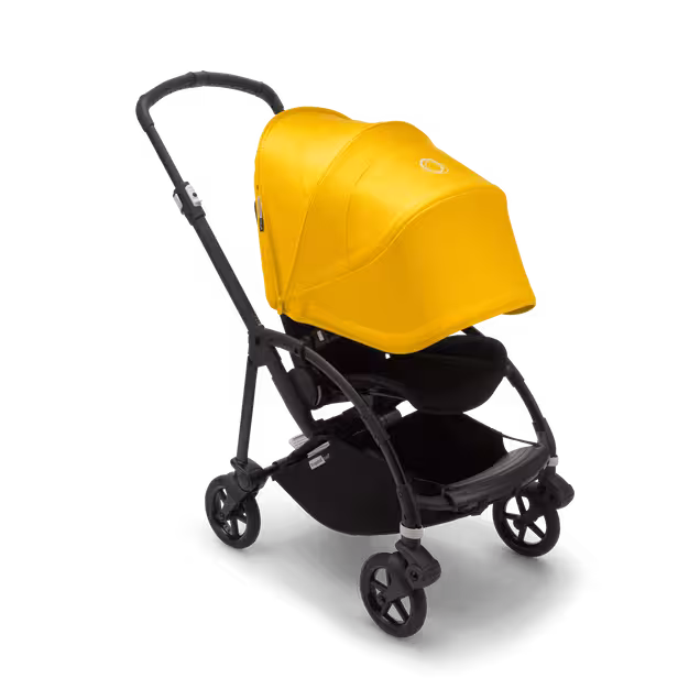 Bugaboo Bee 6 seat stroller lemon yellow sun canopy, black fabrics, black base - Main Image Slide 2 of 3