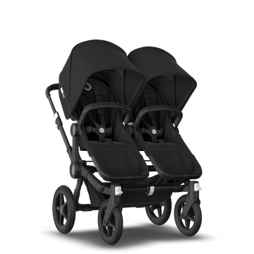 Bugaboo Donkey 3 twin black sun canopy, black seat, black chassis