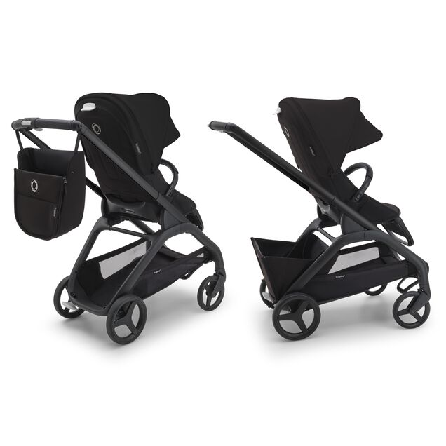 The Bugaboo Dragonfly's rear pocket with multiple placements: on the handlebar or behind the underseat basket. - Main Image Slide 8 of 16