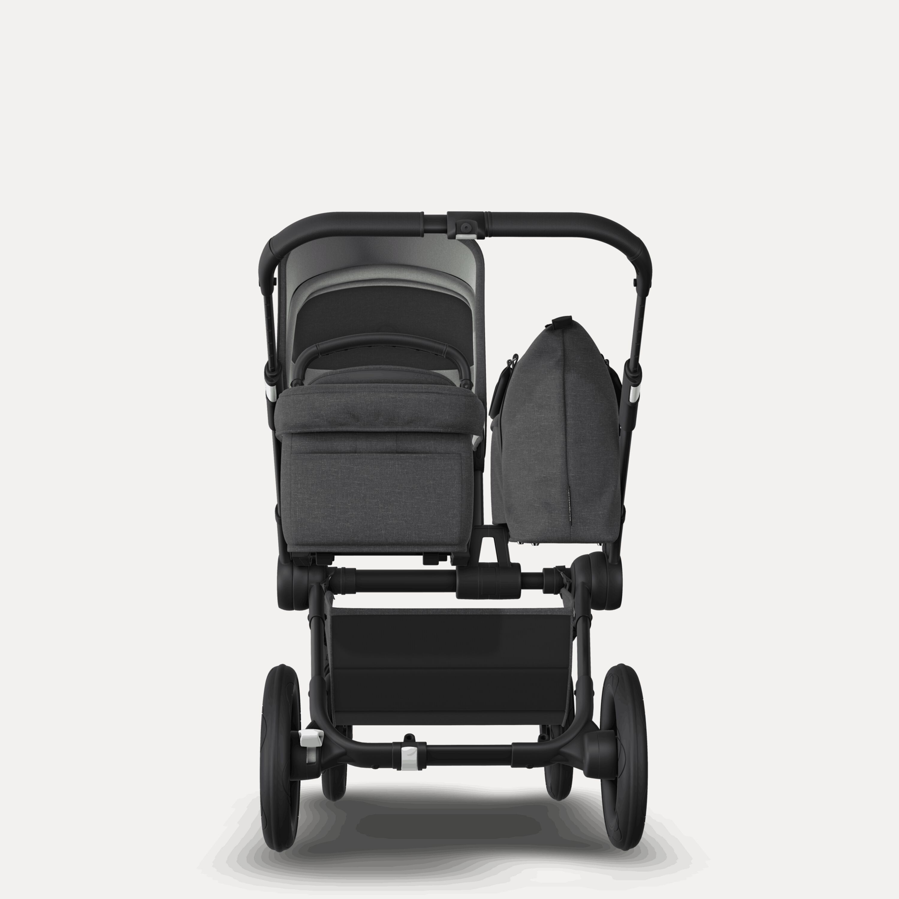 Bugaboo Donkey 5 Mono 2-in-1 stroller black base, mineral washed black fabrics, mineral washed black sun canopy - Main Modal Image Slide 3 of 11