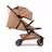 Bugaboo x Stella McCartney Butterfly 2 travel pushchair tobacco brown base, tobacco brown fabrics, tobacco brown sun canopy - Thumbnail Slide 5 of 11