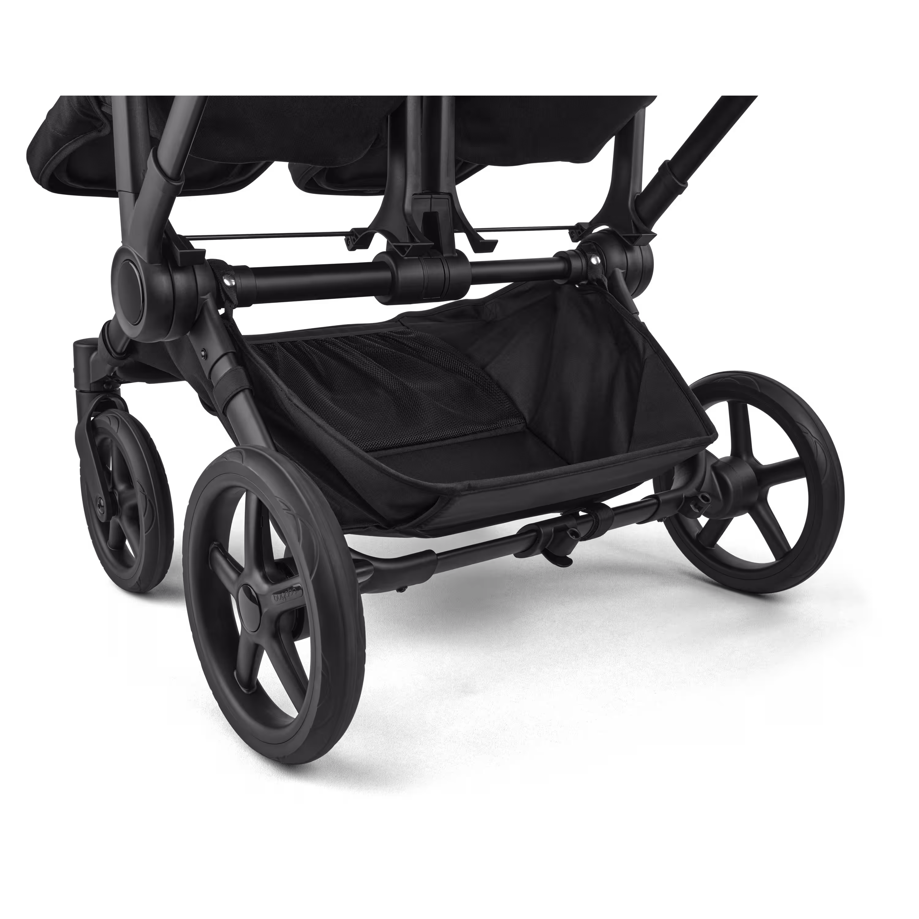 Bugaboo Donkey 6 double stroller black base, moon grey fabrics, moon grey sun canopy - Main Modal Image Slide 5 of 9