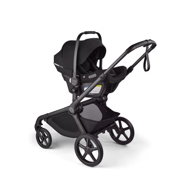 Bugaboo Kangaroo seat-only stroller black base, desert taupe fabrics, desert taupe sun canopy - Main Image Slide 10 of 11