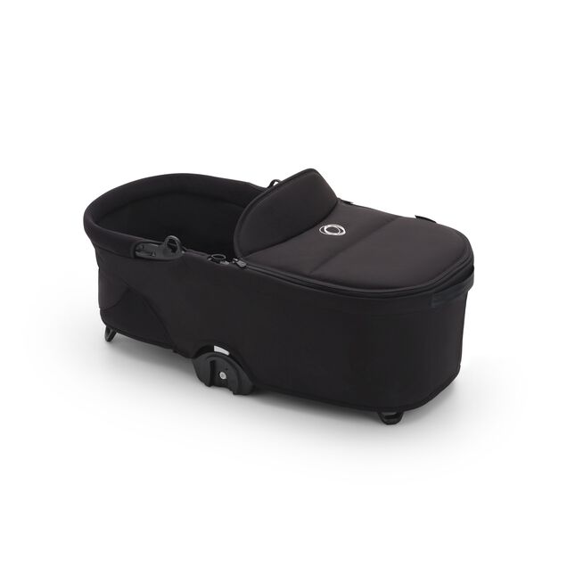 Refurbished Bugaboo Dragonfly bassinet and seat stroller black base, midnight black fabrics, grey melange sun canopy - Main Image Slide 5 of 11