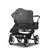 Bugaboo Donkey 5 Duo double stroller graphite base, midnight black fabrics, grey mélange sun canopy - Thumbnail Slide 3 of 11