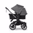 Bugaboo Donkey 5 Duo double stroller graphite base, midnight black fabrics, grey mélange sun canopy - Thumbnail Slide 2 of 11