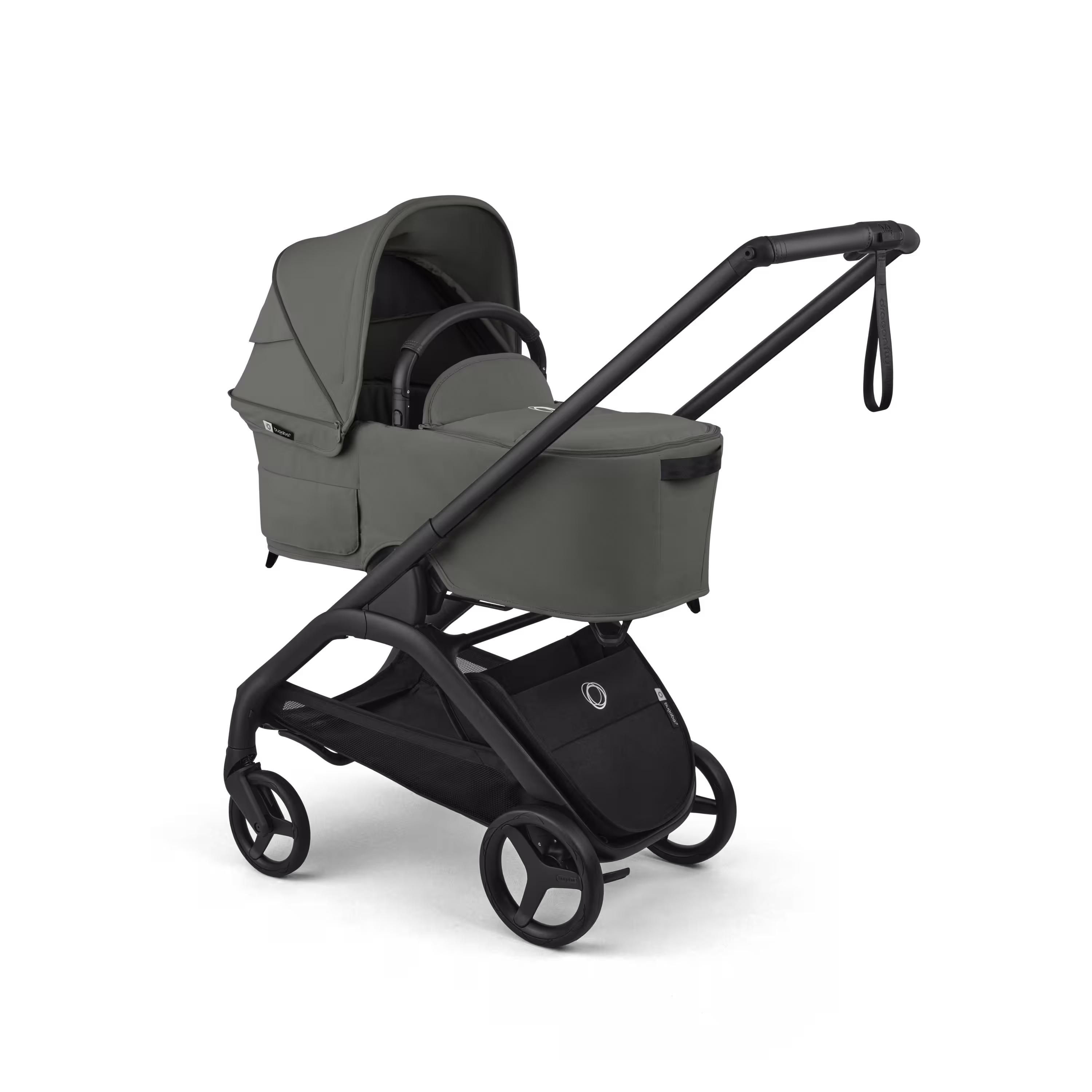 Bugaboo Dragonfly Plus 2-in-1 stroller black base, forest green fabrics, forest green sun canopy - Main Modal Image Slide 2 of 11