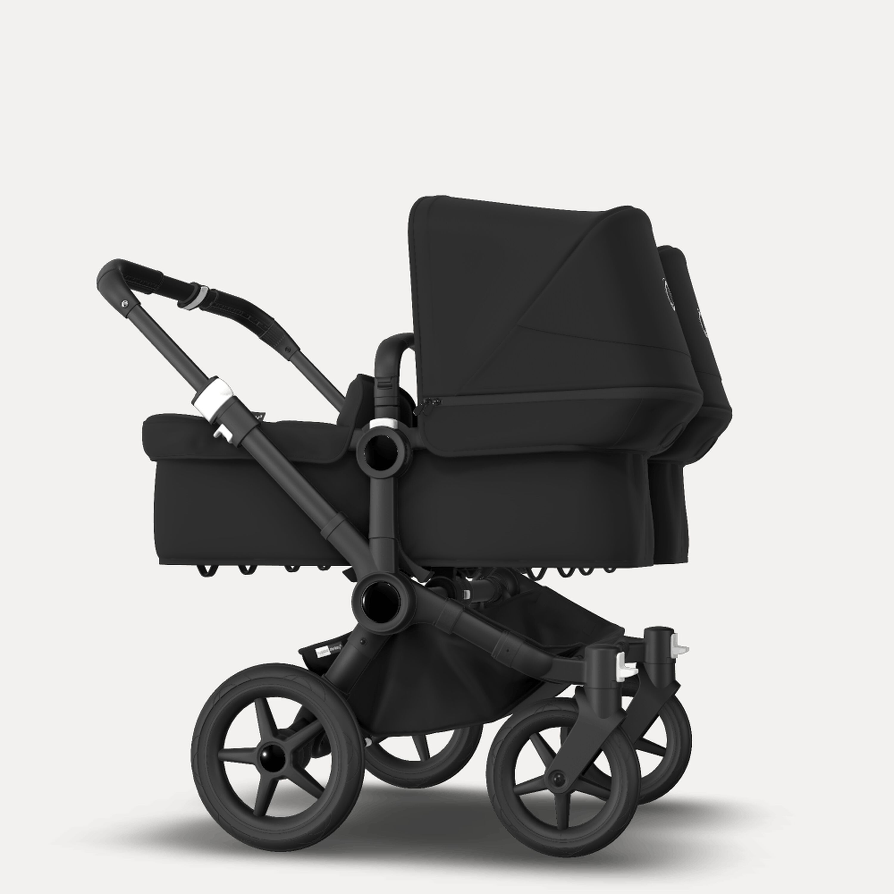 Bugaboo Donkey 3 Twin travel system black sun canopy, black fabrics, black base - Main Modal Image Slide 11 of 15
