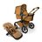 Bugaboo Fox 5 Noir Limited Edition bassinet and seat stroller, with Amber Glow chassis, Amber Glow fabrics, and Amber Glow sun canopy. - Thumbnail Slide 1 of 15