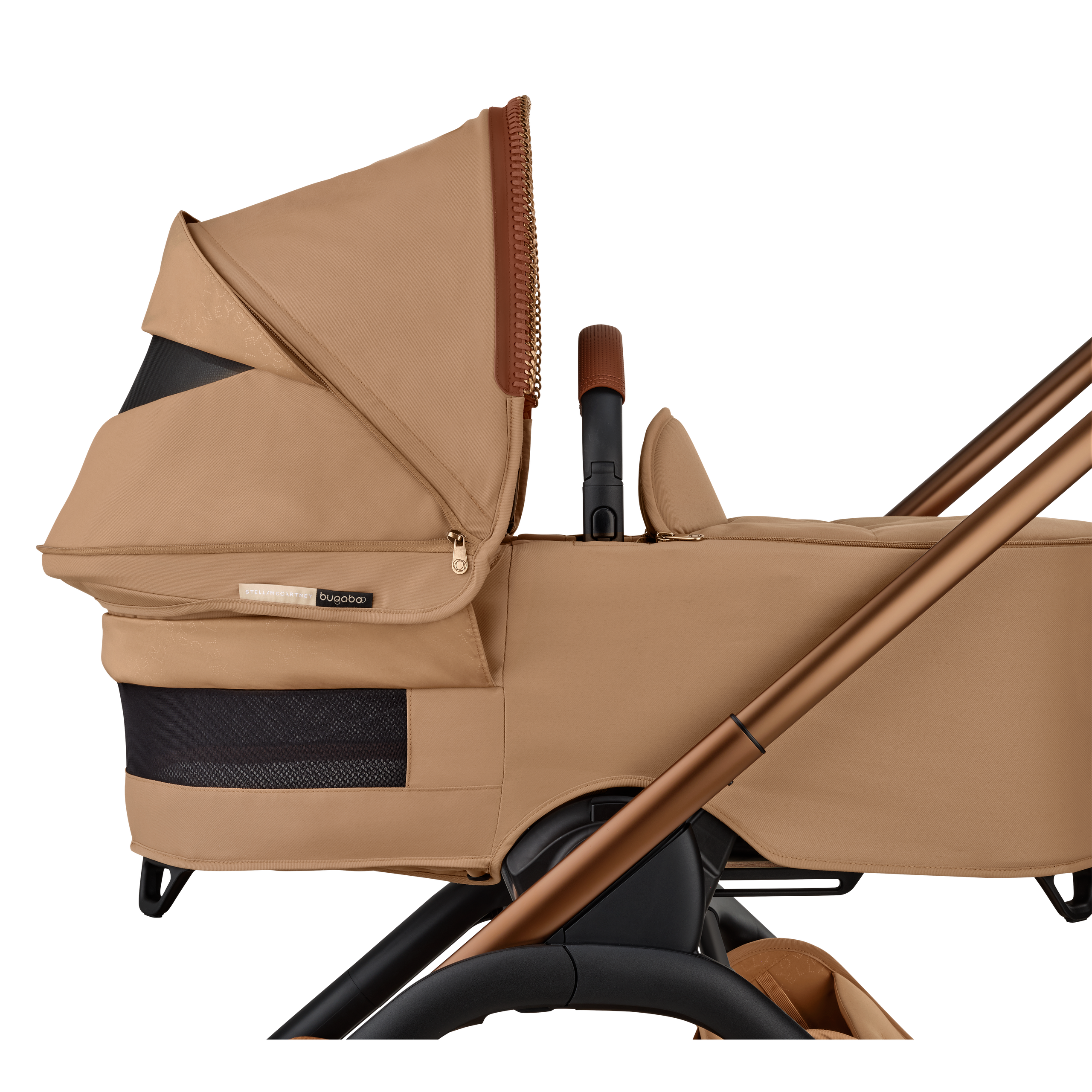 Bugaboo x Stella McCartney Dragonfly Plus 2-in-1 pram tobacco brown base, tobacco brown fabrics, tobacco brown sun canopy - Thumbnail Slide 5 of 12