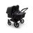 Bugaboo Donkey 3 Twin seat and bassinet stroller mineral washed black sun canopy, mineral washed black fabrics, black base - Thumbnail Slide 1 of 3