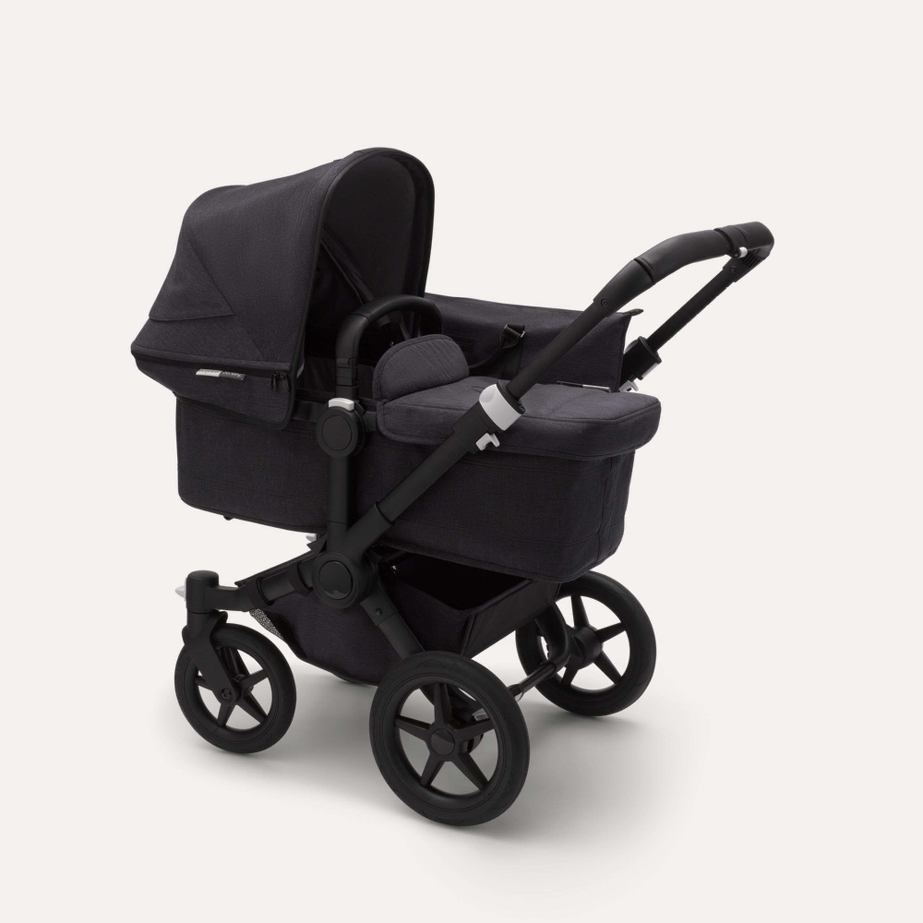 Bugaboo Donkey 3 Mono seat and carrycot pushchair mineral washed black sun canopy, mineral washed black fabrics, black base - Main Modal Image Slide 1 of 7