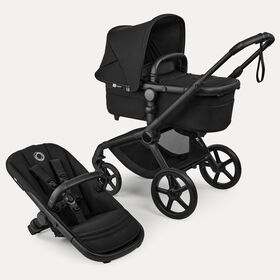 Bugaboo Fox 5 Renew 2-in-1 pushchair  black base, heritage black fabrics, heritage black sun canopy