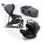 Bugaboo Bee 5 travel system steel blue sun canopy, steel blue fabrics, black base - Thumbnail Slide 1 of 16