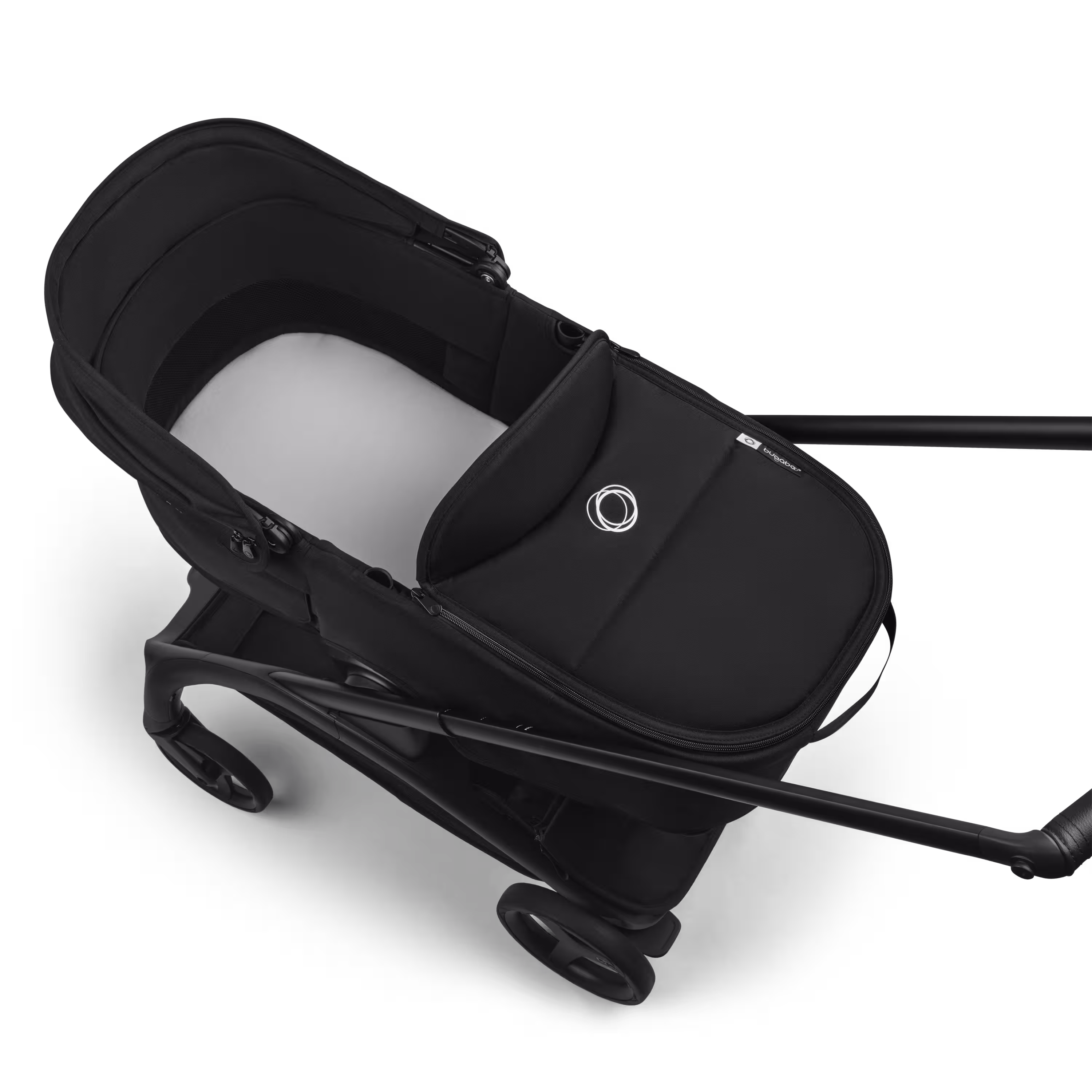 Bugaboo Dragonfly Plus 2-in-1 stroller black base, grey melange fabrics, misty white sun canopy - Main Modal Image Slide 7 of 11