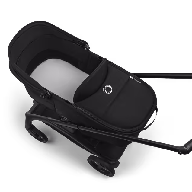 Bugaboo Dragonfly Plus 2-in-1 stroller black base, grey melange fabrics, misty white sun canopy - Main Image Slide 7 of 11