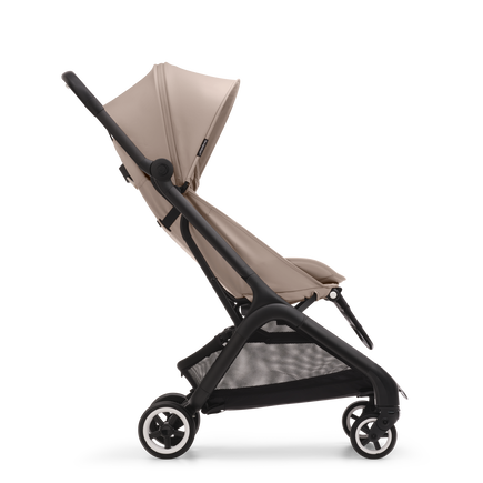 Bugaboo Butterfly seat pushchair black base, desert taupe fabrics, desert taupe sun canopy - view 2