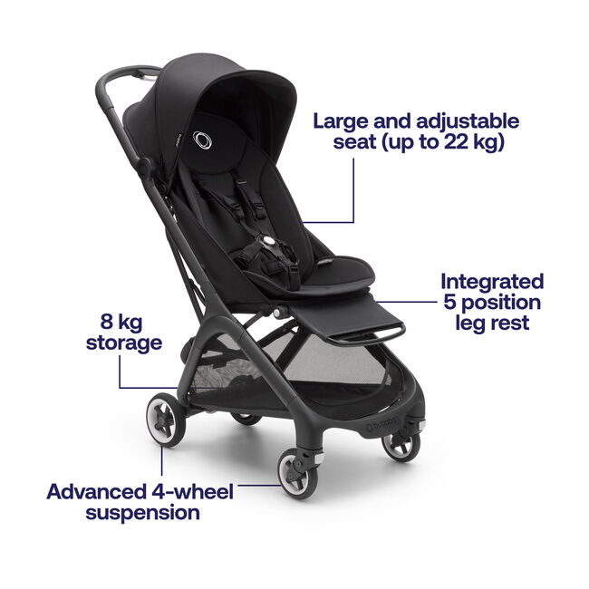 Refurbished Bugaboo Butterfly complete Black/Midnight black - Midnight black - Main Image Slide 9 of 12