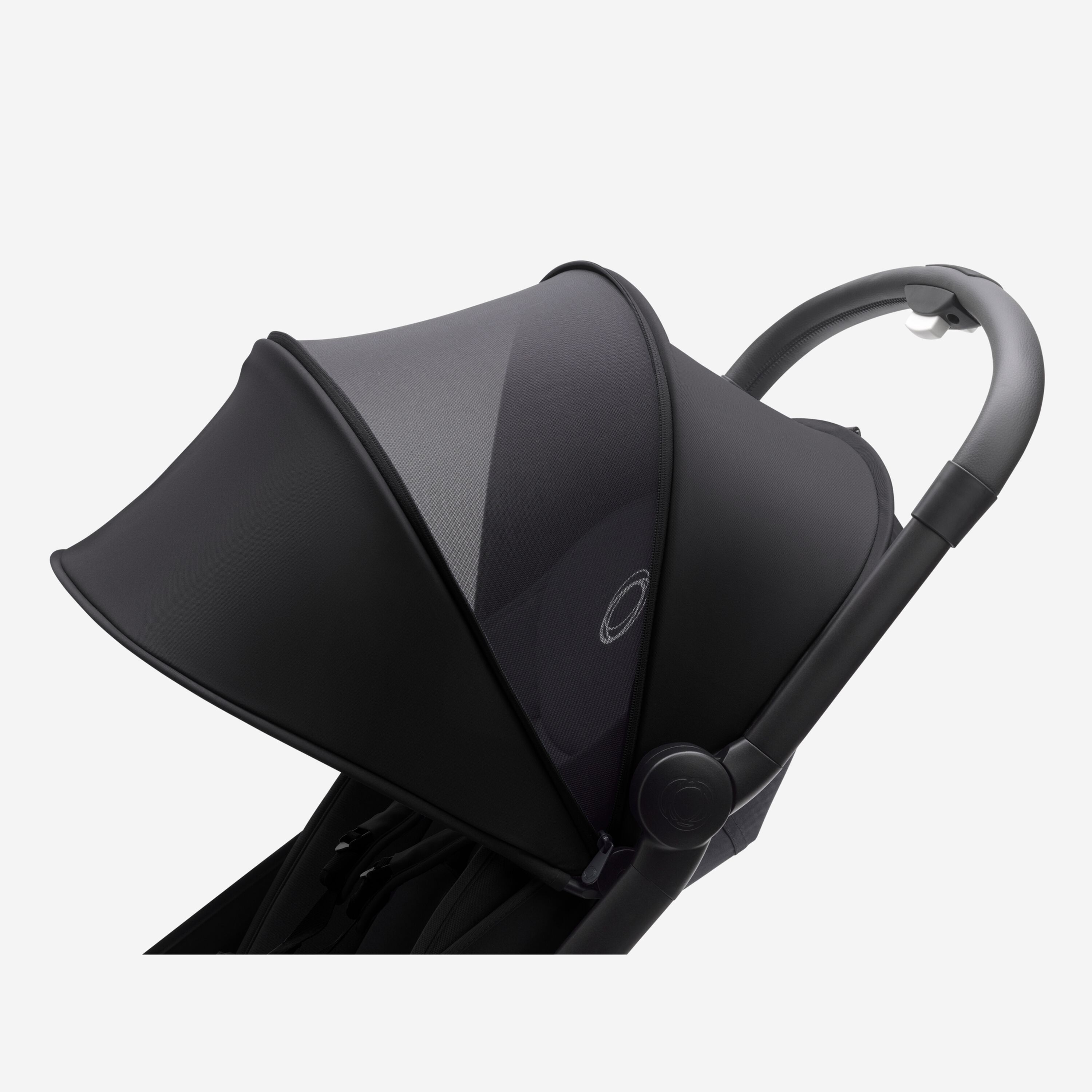Bugaboo Butterfly travel stroller black base, midnight black fabrics, midnight black sun canopy - Main Modal Image Slide 12 of 14