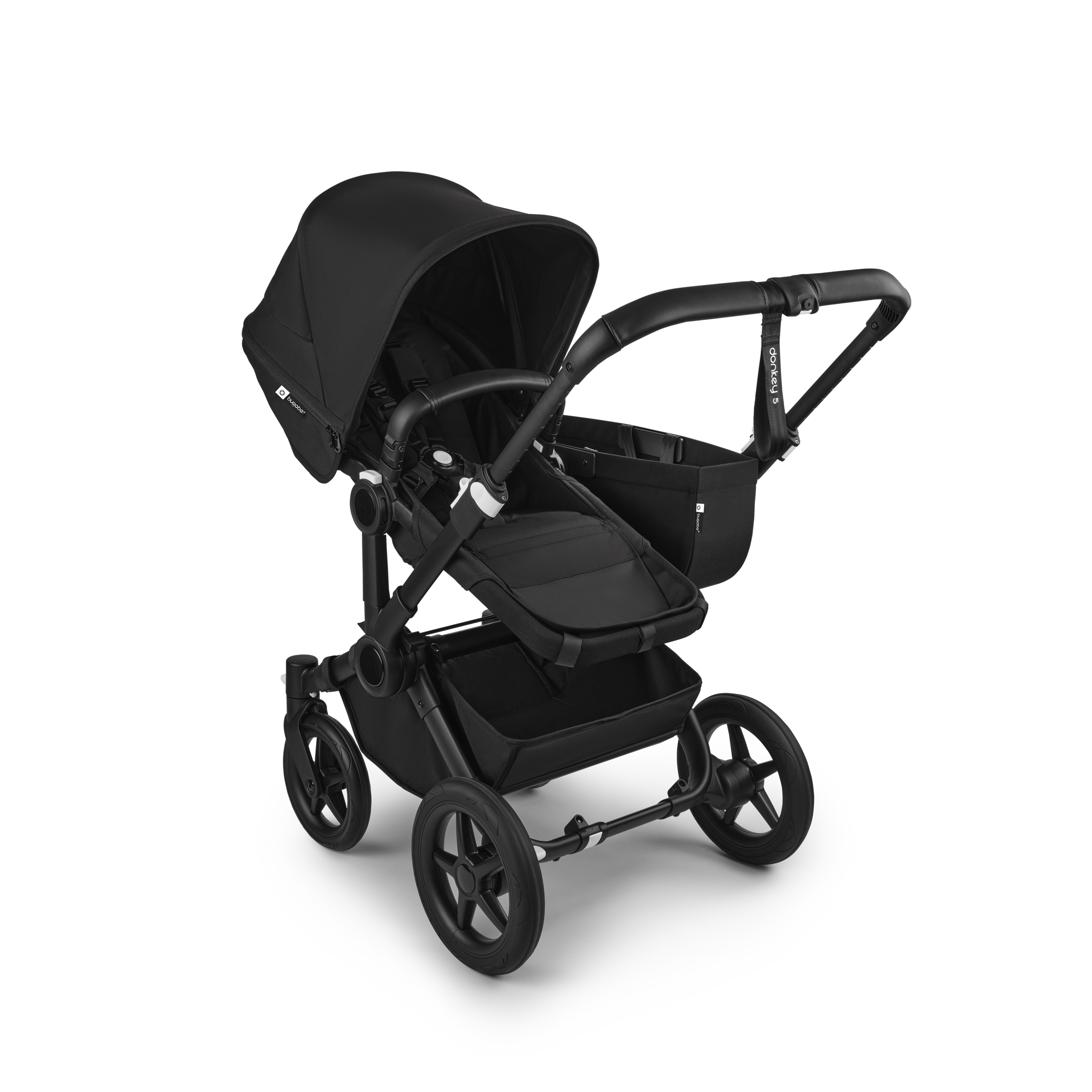 Refurbished Bugaboo Donkey 5 Mono complete UK BLACK/MIDNIGHT BLACK-MIDNIGHT BLACK - Thumbnail Slide 2 of 10