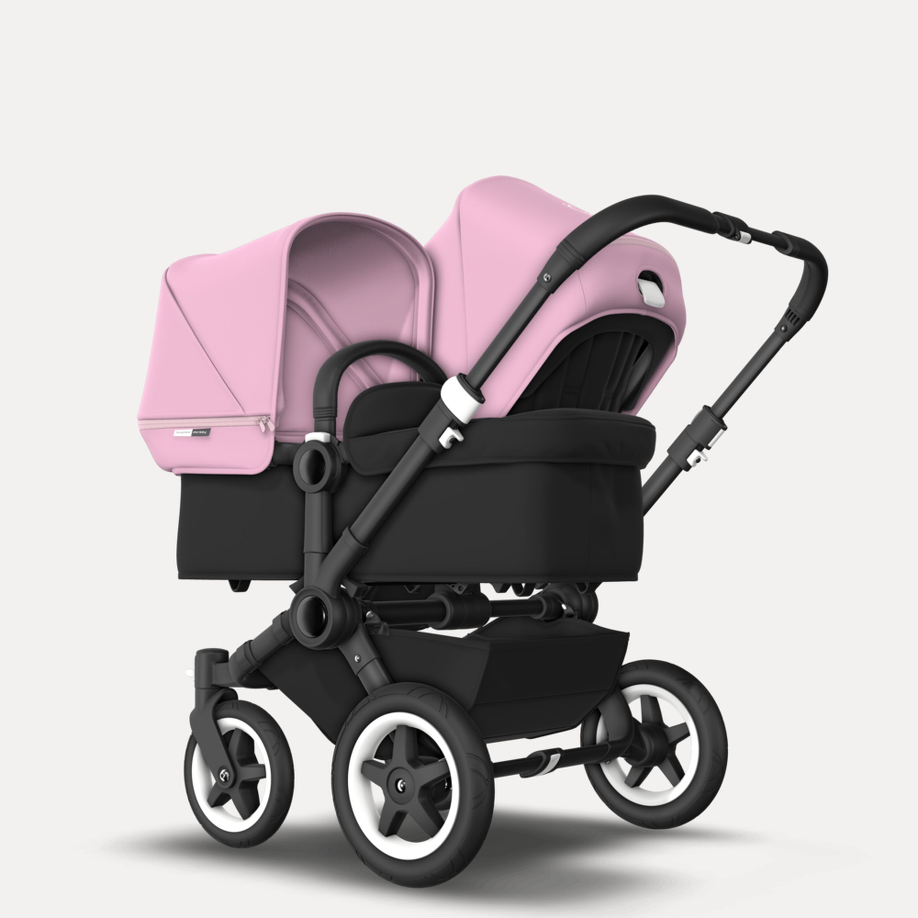 US - D2D stroller bundle black, black, soft pink - Main Modal Image Slide 1 of 3