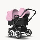 US - D2D stroller bundle black, black, soft pink
