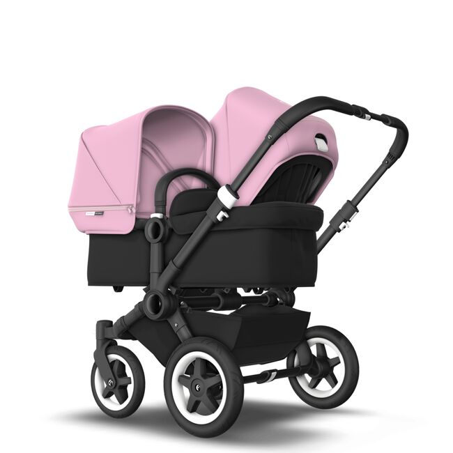 US - D2D stroller bundle black, black, soft pink - Main Image Slide 1 of 3