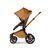 Side view of a Bugaboo Fox 5 Noir Limited Edition seat stroller in Amber Glow colorway. - Thumbnail Slide 4 of 15