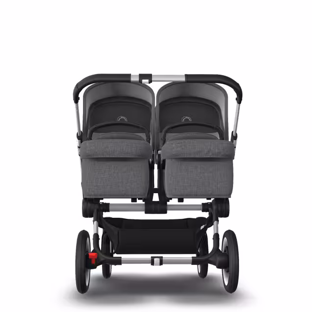 AU - Bugaboo Donkey 3 Twin Seat and Bassinet Stroller Grey Melange, Aluminum chassis - Main Image Slide 2 of 8